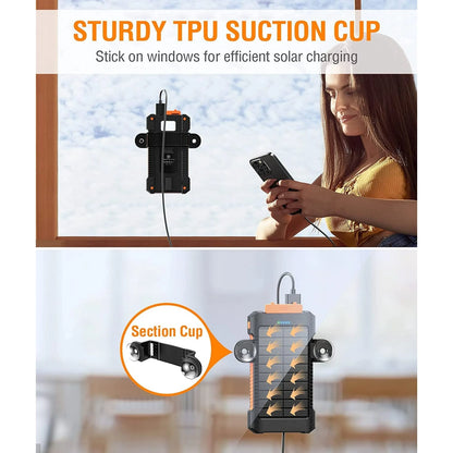 26800mAh Solar Power Bank - Portable USB Solar Charger for iPhone and Android Devices