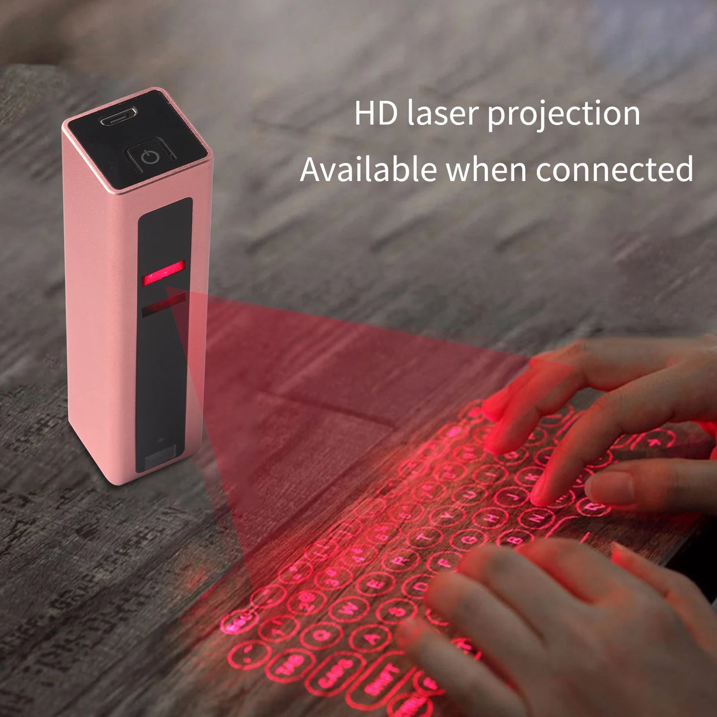 CHYI Portable Bluetooth Virtual Laser Keyboard - Mini Handheld Projector with USB Charging for Android/iOS and PC