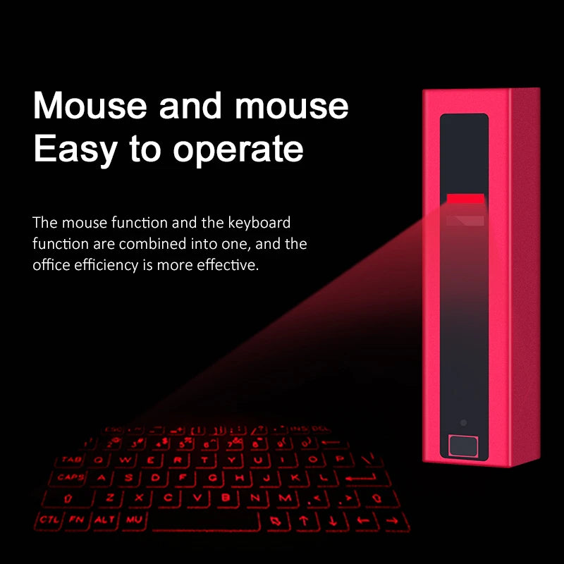 CHYI Portable Bluetooth Virtual Laser Keyboard - Mini Handheld Projector with USB Charging for Android/iOS and PC